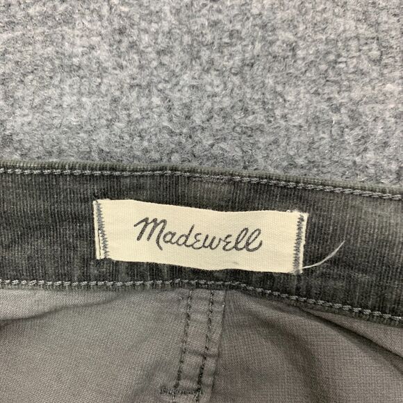 Madewell Jeans Womens 25T Tall Gray Corduroy High Rise Skinny Stretch 5 Pockets - Picture 4 of 15